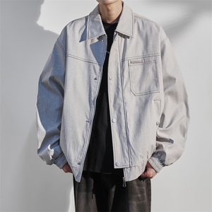 JK8867-P78 L-9XL2025秋冬新款大码翻领夹克外套 控138图片