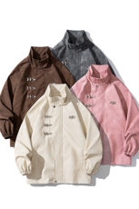白底美式复古面料飞机扣可拆卸胸针大码M-5XL夹克男JK77768P105控，男装夹克，星座227-7