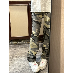 【有货】迷彩工装裤阔腿美式复古hiphop裤子高街直筒8265LL-特P48图片