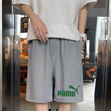 MK37227-P15冰丝短裤男士大码宽松休闲五分裤男运动中裤，男装休闲裤，电商A040