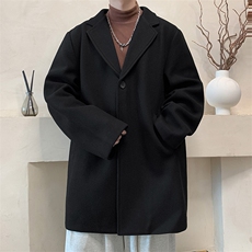 N9109/P90秋冬新款呢料毛呢西服男宽松外套上衣潮流宽松呢大衣，男装西服，电商A141