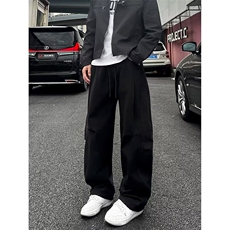 1506A/GJ790/P63廓形西裤黑色休闲裤男女直筒微喇裤子，男装西裤，星座1506A