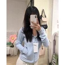 春秋修身外套女2025新款连帽运动上衣粉色卫衣开衫早秋装时尚穿搭，女装短外套，星座1210-1