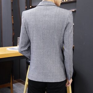 秋季新款韩版修身商务休闲小西服男工作服正装男新郎礼服X07-P90图片