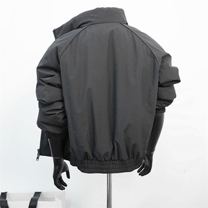 现货美式高街休闲夹克冬季三防立领纯色户外工装加厚棉服外套图片