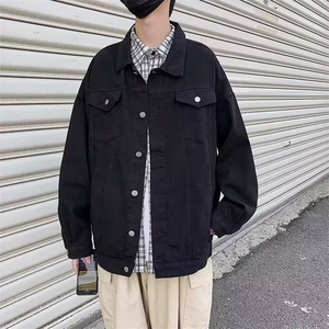 春秋季白色牛仔外套男士韩版潮流ins百搭工装牛仔衣夹克男棒球图片