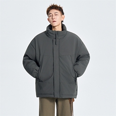现货美式高街休闲夹克冬季立领纯色三防户外工装加厚棉服外套，男装夹克，电商A486