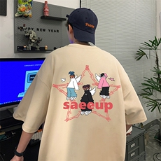 量大优供视频220克美式短袖t恤T3215得物直播有280克品质，男装T恤，电商A486