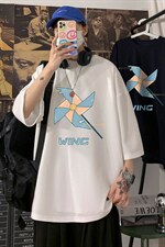 Q11112-P30春夏季七分袖t恤男大码五分袖男短袖中袖，男装T恤，电商A040