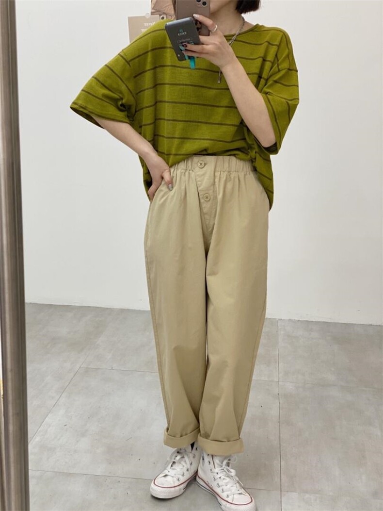 夏季新款，条纹T恤，女装T恤，虫七