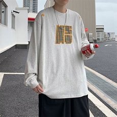 重磅卫衣男春秋季新款美式复古设计感休闲潮牌加绒长袖上衣6132，男装卫衣，星座506