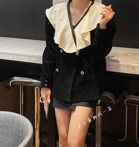 〖现货冬季韩版灯芯绒小衫图片