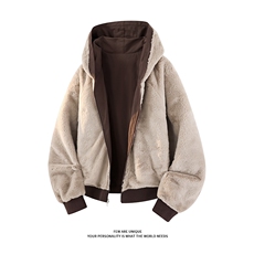现货座山雕加绒加厚棉衣双面穿仿兔毛棉服D54106-TP105188，男装棉衣，电商A102