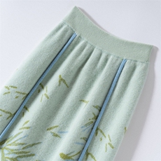 秋冬新款针织圆领竹子套装时尚百搭，女装套装/套裙，亿嘉羊绒