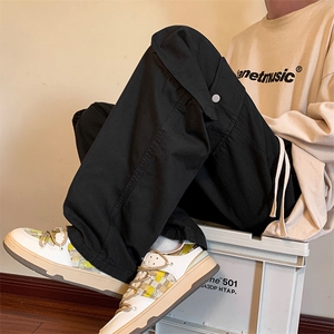 秋季10新款多口袋工装裤高街百搭直筒休闲裤子XZ211-1-K2201-P60图片