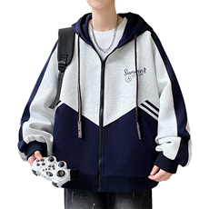 美式开衫秋冬季外套男宽松潮流帅气加绒加厚夹克冬A436-6802-P90，男装夹克，电商A436