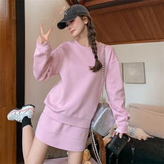 【2025春款】少女粉休闲卫衣+短裙套装088-7712p145k198，女装套装/套裙，2C088