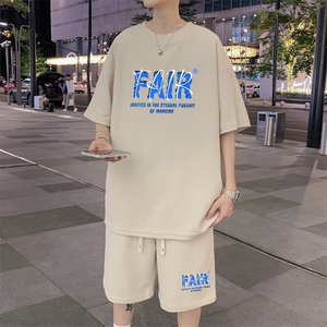 ！2023夏季新款男士华夫格短袖套装透气半袖一套HTZ17P50图片