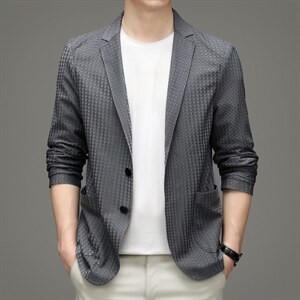 2023秋季爸爸西装外套男中老年商务休闲西服上衣MNSA219922-P205，男装西服，电商B212（原钱塘6029）