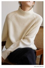 设计感高领打底衫女宽松套头针织毛衣高级感百搭羊,女装针织衫/毛衣,解氏羊绒,清河羊绒市场 设计感高领打底衫女宽松套头针织毛衣高级感百搭羊,女装针织衫/毛衣,解氏羊绒,清河羊绒市场