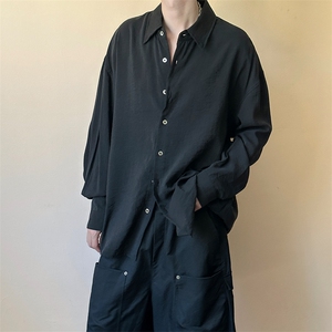 初秋新款-痞帅高品质长袖衬衫男宽松休闲上衣A351-AC25618-特批65图片