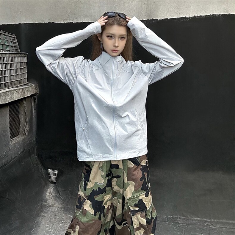 春夏款高品质冰感速干防晒服休闲户外运动外套透气弹力机能风夹克,男装防晒衣,电商A443