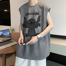 量大优可提供视频2024夏美式麂皮绒背心HD019-1-BP2447-P18，男装背心/马甲，电商019-1