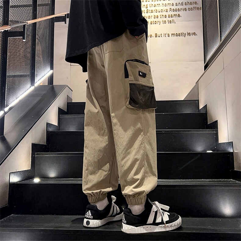 24春款纳米皱工装裤休闲裤束脚裤男KP204P55,男装休闲裤,星座1204-3