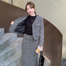 冬季小香风新款时尚90绒套装2C098-8626P265K388，女装套装/套裙，2C098