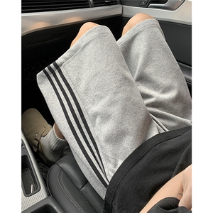 男士华棉针织三条杠运动短裤 A367 DK55 P35 控58图片