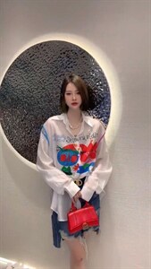 夏季新款欧洲站洋气卡通小人头衬衫图片