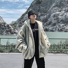 2020冬季新款羊羔毛外套男棉衣潮流宽松棉服棉袄mj372-p165，男装卫衣，电商B288