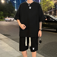 套装！华夫格套装短袖T恤短裤男TZ196-特P38，男装T恤，电商B367