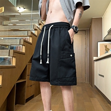 美式工装短裤男2025夏季宽松直筒中裤休闲五分裤A436-1501-P35，男装牛仔裤，电商A436