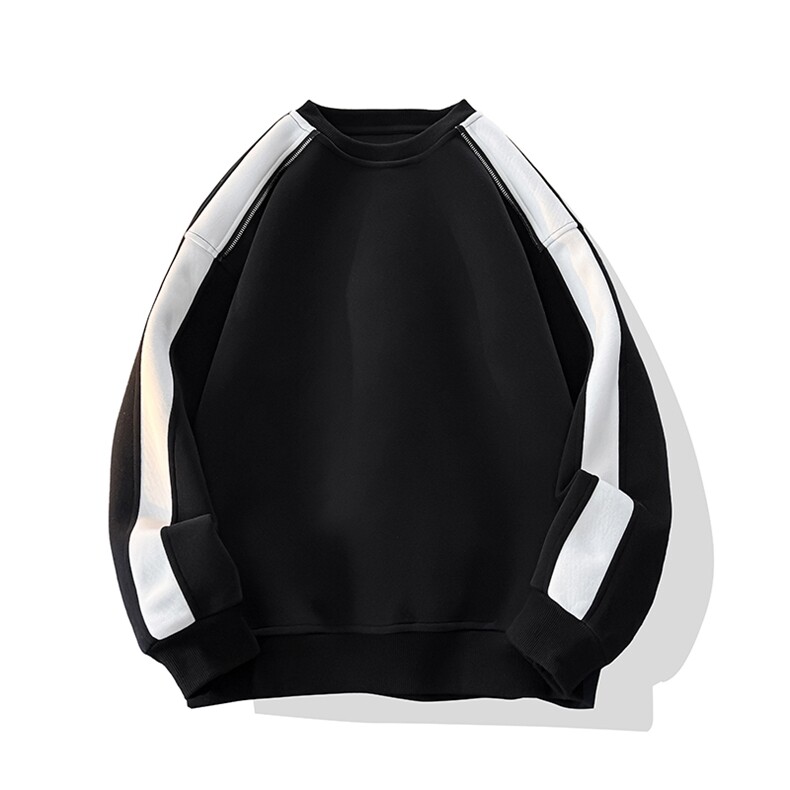 得物二开拼接加绒卫衣男圆领冬季潮流款外套A266-WY60-P35加绒45，女装短外套，电商A266