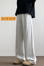 秋季cleanfit缉明线卫裤加绒加厚XZ604-K110JR-特P45控78，男装休闲裤，星座604