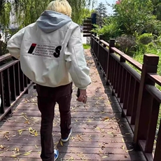 网图美式高街vibe风飞行夹克男字母刺绣棒球服春秋外套男M322-P68，男装夹克，星座1001-1