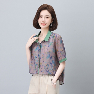 夏季冰丝棉麻女夏装2024新款妈妈洋气时尚休闲亚麻图片