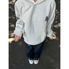 WE1741-P53美式复古条纹小熊刺绣连帽卫衣男女，男装卫衣，电商B323A