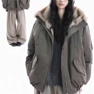 加绒加厚冬款男女高领毛领立领保暖棉袄面包服外套MY269 P86图片