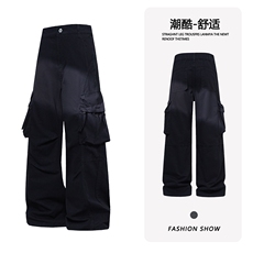 B221美式ins高街洗褪书包袋工装休闲牛仔裤LK26651-特P60控108，男装牛仔裤，电商B221