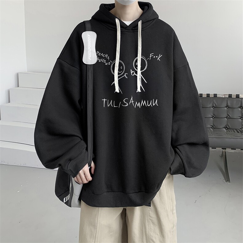 连帽卫衣男大码运动服帽衫外套WY2302-P35 加绒款-P40图片