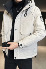 新标90鹅绒服2025年连帽机能潮流保暖羽绒服男YR6061-P270，男装羽绒服，电商D240-242