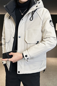 新标90鹅绒服 2025年连帽机能潮流保暖羽绒服男YR6061-P270图片