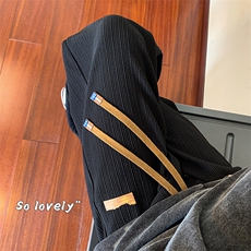 特批P30无差价25春季贴标休闲拖地裤男肌理感百搭潮阔腿长裤K1036，男装休闲裤，电商A001