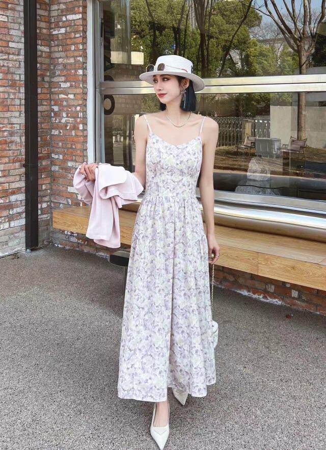 [现货]韩版碎花两件套连衣裙，两色、三码，女装连衣裙，依柏璐(1F)