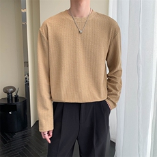 设计感针织打底衫长袖T恤华夫格内搭上衣潮VE04/P40特控68，男装T恤，电商A243