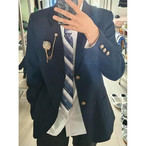 日系学院两粒扣DK制服套装徽章西装外套XL16