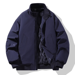 抖音得物 美式潮休闲夹克春季立领纯色复古工装加厚棉服外套MF01图片