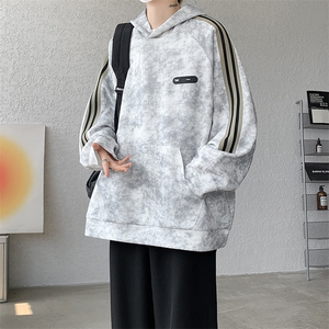 现货 WY10081-特P48 控88 华棉扎染高品质织带连帽大码卫衣图片